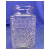 Clear Glass Textured Vase