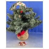 Tabletop Artificial Christmas Tree w/ Ornaments