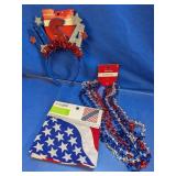 USA Patriotic Headband Necklace Bandana Set