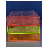 (3) Poppin Acrylic Desk Organizers