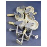 Rolling Casters with Clamps