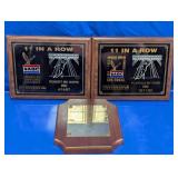 Vintage ABC Bowling Achievement Plaque Trio