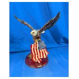 (1) Montefiori Eagle Flag Figurine