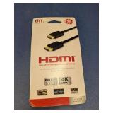 GE 6ft High Speed HDMI Cable 4K Ultra HD