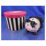 (2) Mud Pie Piggy Bank & Gift Box