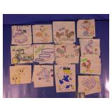 (10+) Assorted Vintage Embroidered Cloths