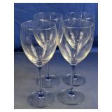 Clear Glass Stemmed Wine Glasses Set