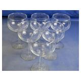Clear Glass Stemmed Goblets