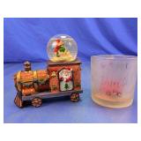 Holiday Decor & Glass Candle Holder