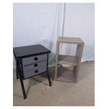 (2)3-Drawer Stand & 2-Tier Shelf Duo