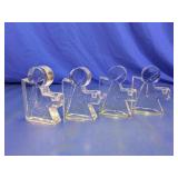 Vintage Glass Angel Candle Holders
