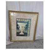 Decorative Framed Classical Urn Art Print