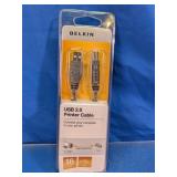 Belkin USB 2.0 Printer Cable 16 ft
