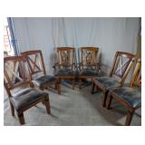 Wooden Dining Chairs w/ Upholstered Seats