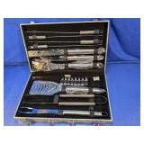 Stainless Steel BBQ Grilling Tool Set with Case