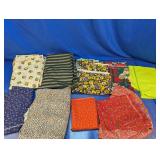 (9) Assorted Printed Fabric Pieces