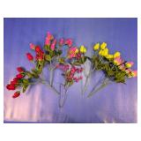 (5) Assorted Artificial Rose Stems