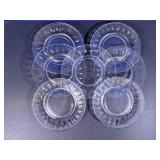 Glass Dessert Plates Set 7.5 Inch Clear
