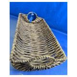 Woven Wicker Rectangular Basket Tray