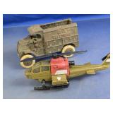 Vintage Toy Truck & Helicopter Lot