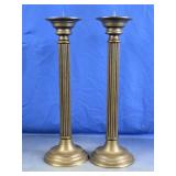 Vintage Brass-Tone Candlesticks