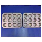 (2) Mirro Aluminum Muffin Pans
