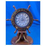 Nautical Ship Wheel Table Clock