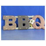 Metal BBQ Wall Decor Sign Rustic Style