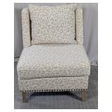 Leopard Pattern Upholstered Accent Chair