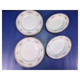 Floral Glass Plates Mixed Set Oval Round