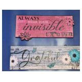(2) Decorative Wood Wall Signs