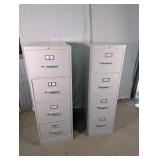 (2)HON 4-Drawer Vertical Filing Cabinets Duo