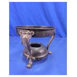Vintage Silver-Tone Ornate Chafing Dish Stand