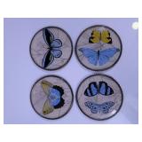 Butterfly Coasters Round Set Decorative