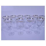 Glass Wine Glasses Gold Rim