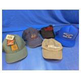 (5)  Assorted Caps - Carhartt, Justin & More