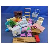Large Lot of Dollhouse Furniture & Decor