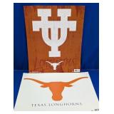 (2) Texas Longhorns & UT University Logo Sign Set