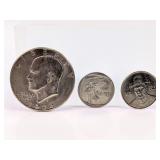 (3) Assorted International & US Coins
