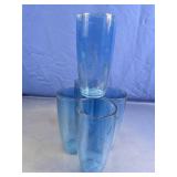 Blue Plastic Tumblers Set