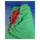Green & Red Fleece Fabric Piece