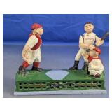 Cast Iron Home Town Battery Baseball Bank