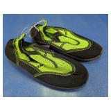 Water Shoes Green Black Slip On Size 3