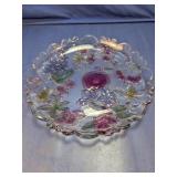 Pressed Glass Fruit Motif Decorative Plate