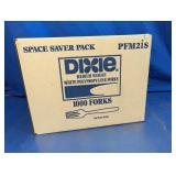 (1) Dixie Medium Weight Plastic Forks Box