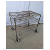 Metro 3-Tier Rolling Chrome Wire Utility Cart