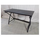 Modern Black Metal X-Frame Desk