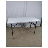 White Rectangular Folding Utility Table