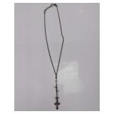 (1) Cross Charm Beaded Necklace