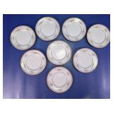 Floral Glass Dessert Plates 6 Inch Set